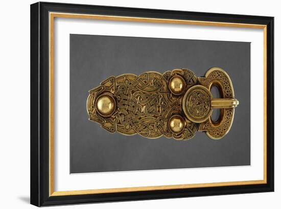 Gold Belt Buckle Fom the Ship-Burial at Sutton Hoo, Suffolk, Early 7th Century-null-Framed Giclee Print