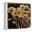 Gold Black Line Poppies I-Shirley Novak-Framed Stretched Canvas