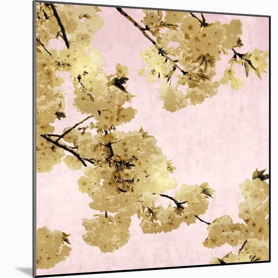 Gold Blossoms on Pink III-Kate Bennett-Mounted Art Print