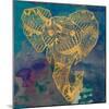 Gold Boho Elephant-Nola James-Mounted Art Print