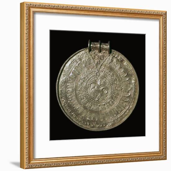 Gold bracteate from a fifth century Norwegian hoard, 6th century. Artist: Unknown-Unknown-Framed Giclee Print