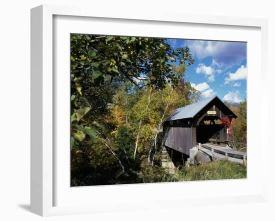 Gold Brook Bridge, Stowe, Vermont, USA-null-Framed Photographic Print