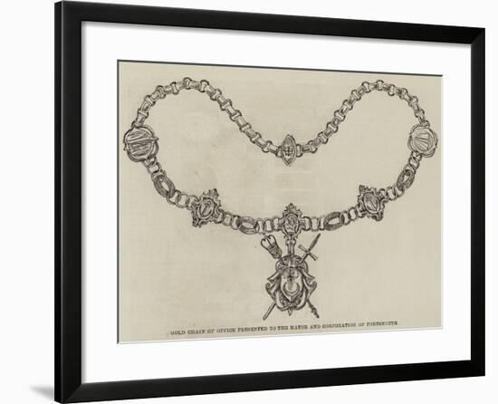 Gold Chain of Office Presented to the Mayor and Corporation of Portsmouth-null-Framed Giclee Print