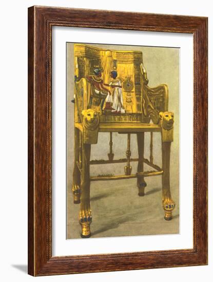 Gold Chair from King Tut Tomb, Egypt-null-Framed Art Print