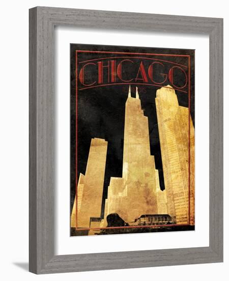 Gold Chicago-Jace Grey-Framed Art Print