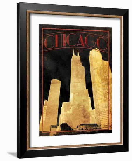 Gold Chicago-Jace Grey-Framed Art Print