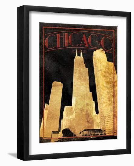 Gold Chicago-Jace Grey-Framed Art Print