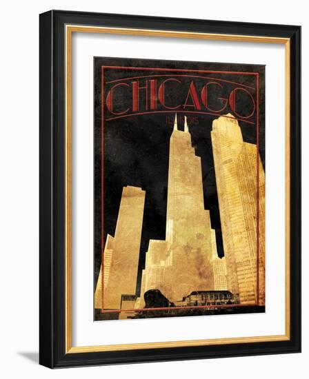 Gold Chicago-Jace Grey-Framed Art Print