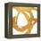Gold Circular Strokes I-Megan Morris-Framed Stretched Canvas