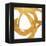 Gold Circular Strokes I-Megan Morris-Framed Stretched Canvas