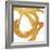 Gold Circular Strokes I-Megan Morris-Framed Premium Giclee Print