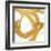 Gold Circular Strokes I-Megan Morris-Framed Art Print