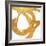 Gold Circular Strokes I-Megan Morris-Framed Art Print