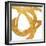 Gold Circular Strokes I-Megan Morris-Framed Art Print