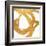 Gold Circular Strokes I-Megan Morris-Framed Art Print