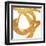 Gold Circular Strokes I-Megan Morris-Framed Art Print