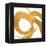 Gold Circular Strokes II-Megan Morris-Framed Stretched Canvas