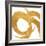 Gold Circular Strokes II-Megan Morris-Framed Art Print