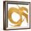 Gold Circular Strokes II-Megan Morris-Framed Art Print