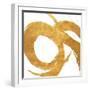 Gold Circular Strokes II-Megan Morris-Framed Art Print