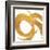 Gold Circular Strokes II-Megan Morris-Framed Art Print