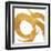 Gold Circular Strokes II-Megan Morris-Framed Art Print