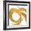 Gold Circular Strokes II-Megan Morris-Framed Art Print