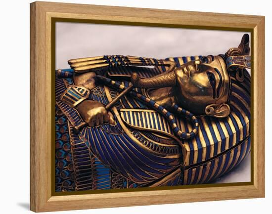 Gold Coffinette, Tomb King Tutankhamun, Valley of the Kings, Egypt-Kenneth Garrett-Framed Premier Image Canvas