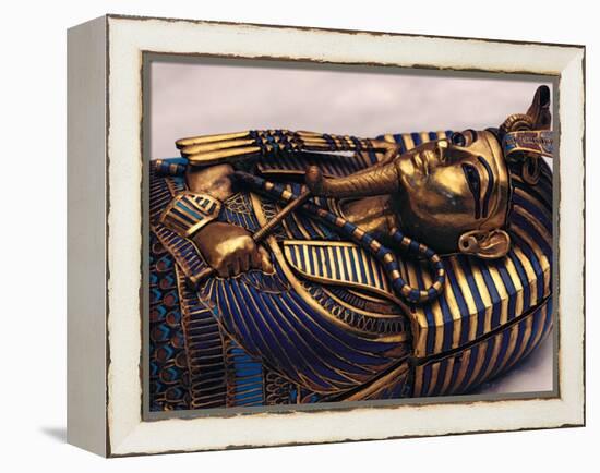 Gold Coffinette, Tomb King Tutankhamun, Valley of the Kings, Egypt-Kenneth Garrett-Framed Premier Image Canvas