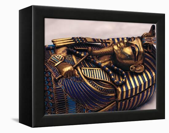 Gold Coffinette, Tomb King Tutankhamun, Valley of the Kings, Egypt-Kenneth Garrett-Framed Premier Image Canvas