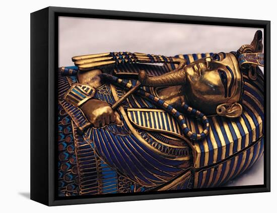 Gold Coffinette, Tomb King Tutankhamun, Valley of the Kings, Egypt-Kenneth Garrett-Framed Premier Image Canvas