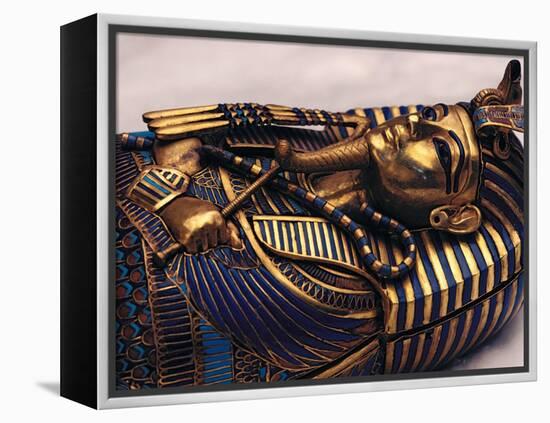 Gold Coffinette, Tomb King Tutankhamun, Valley of the Kings, Egypt-Kenneth Garrett-Framed Premier Image Canvas