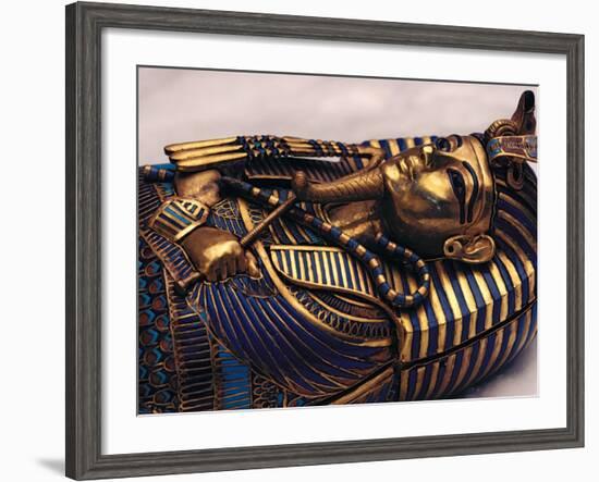 Gold Coffinette, Tomb King Tutankhamun, Valley of the Kings, Egypt-Kenneth Garrett-Framed Photographic Print