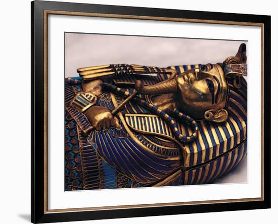 Gold Coffinette, Tomb King Tutankhamun, Valley of the Kings, Egypt-Kenneth Garrett-Framed Photographic Print