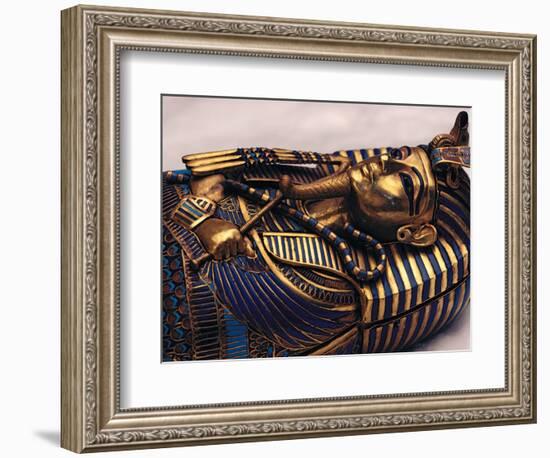 Gold Coffinette, Tomb King Tutankhamun, Valley of the Kings, Egypt-Kenneth Garrett-Framed Photographic Print