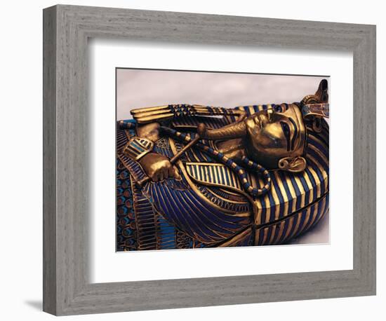 Gold Coffinette, Tomb King Tutankhamun, Valley of the Kings, Egypt-Kenneth Garrett-Framed Photographic Print