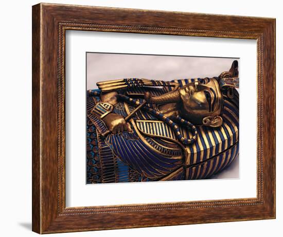 Gold Coffinette, Tomb King Tutankhamun, Valley of the Kings, Egypt-Kenneth Garrett-Framed Photographic Print