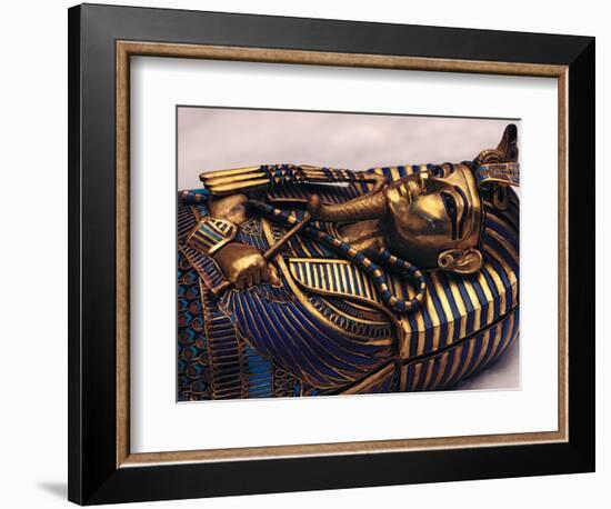 Gold Coffinette, Tomb King Tutankhamun, Valley of the Kings, Egypt-Kenneth Garrett-Framed Photographic Print