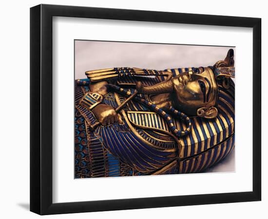 Gold Coffinette, Tomb King Tutankhamun, Valley of the Kings, Egypt-Kenneth Garrett-Framed Photographic Print