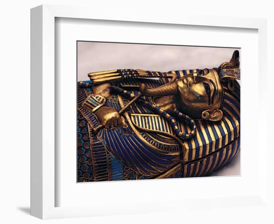 Gold Coffinette, Tomb King Tutankhamun, Valley of the Kings, Egypt-Kenneth Garrett-Framed Photographic Print