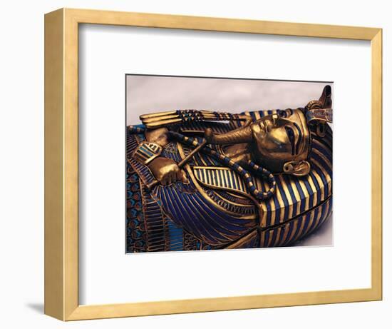 Gold Coffinette, Tomb King Tutankhamun, Valley of the Kings, Egypt-Kenneth Garrett-Framed Photographic Print