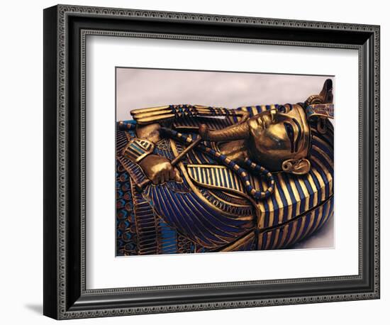 Gold Coffinette, Tomb King Tutankhamun, Valley of the Kings, Egypt-Kenneth Garrett-Framed Photographic Print