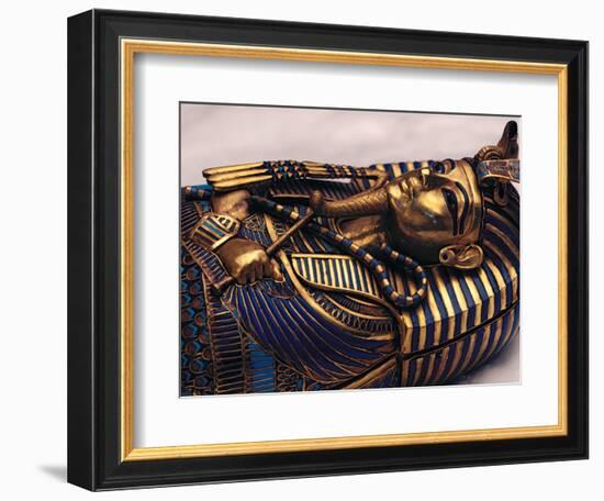 Gold Coffinette, Tomb King Tutankhamun, Valley of the Kings, Egypt-Kenneth Garrett-Framed Photographic Print