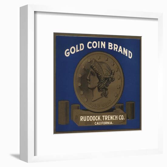 Gold Coin Brand - California - Citrus Crate Label-Lantern Press-Framed Art Print