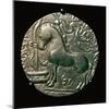 Gold coin of King Samudra Gupta, 4th century. Artist: Unknown-Unknown-Mounted Giclee Print