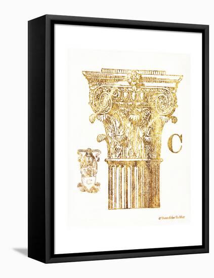 Gold Column C-Gwendolyn Babbitt-Framed Stretched Canvas