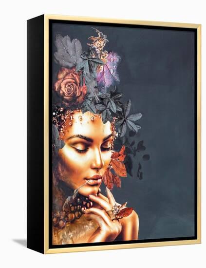 Gold Couture 1-Design Fabrikken-Framed Stretched Canvas