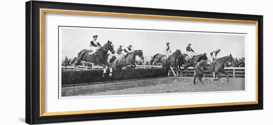 Gold Cup Day at Cheltenham, 1945-null-Framed Photographic Print