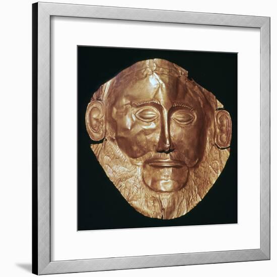 Gold death mask of 'Agamemmon', 17th century BC. Artist: Unknown-Unknown-Framed Giclee Print