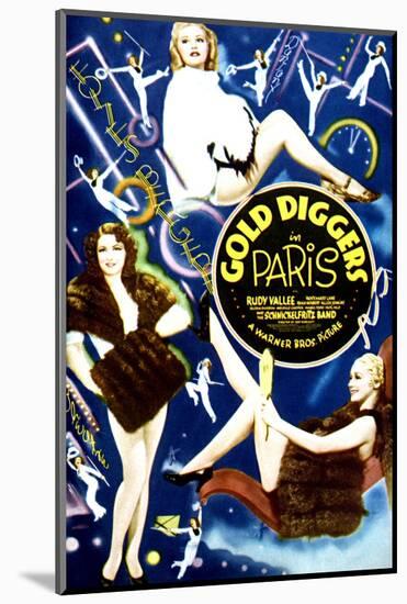 Gold Diggers in Paris - Movie Poster Reproduction-null-Mounted Photo